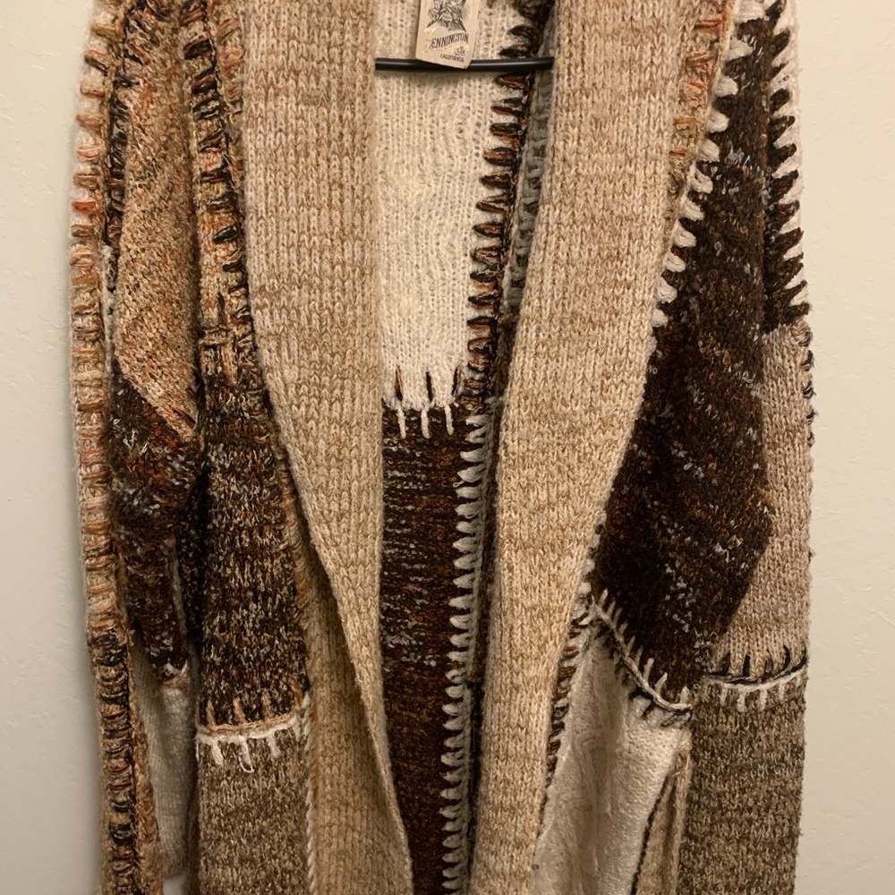 Kensington California- Patchwork Long Winter Sweater - unisex